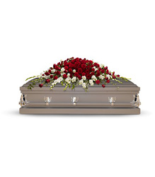 Garden of Grandeur Casket Spray from Martinsville Florist, flower shop in Martinsville, NJ